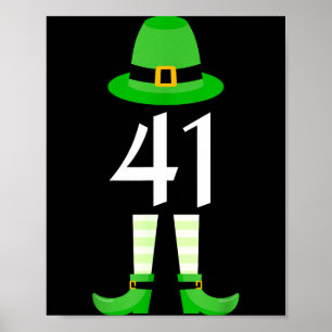 41 St Patricks Day Four One Barn Funny Leprechaun Poster