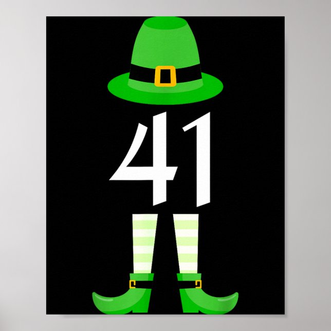 41 St Patricks Day Four One Barn Funny Leprechaun  Poster (Framsidan)