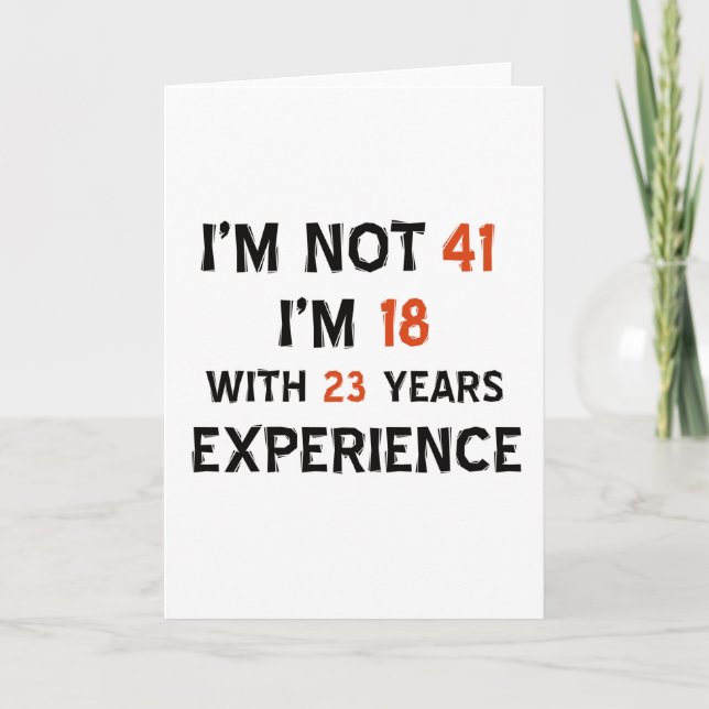 41st födelsedagdesigner kort (Framsida)