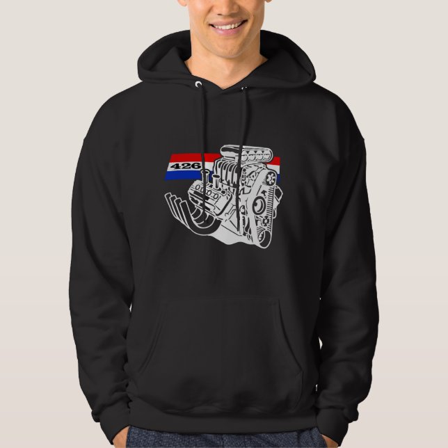 426 HEMI blåst V8 motor Sweatshirt (Framsida)