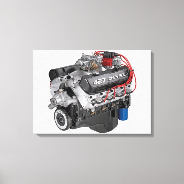 427 Chevy Big Block Motor Canvastryck (Framsida)