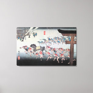 42. 宮 宿, 広 Miya-juku, Hiroshige, Ukiyo-e Canvastryck