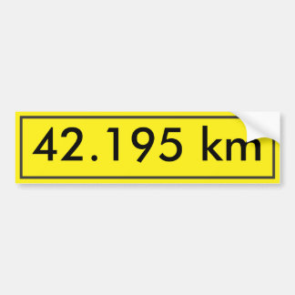 42.195 Bumper Sticker| Gult Street Sign Stil Bildekal