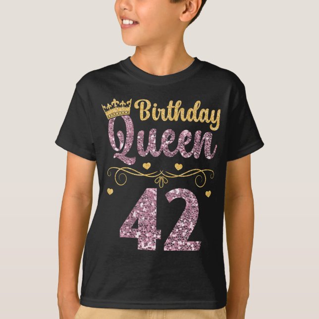 42:a drottning födelsedag 42 år fyrtiotvå t shirt (Framsida)