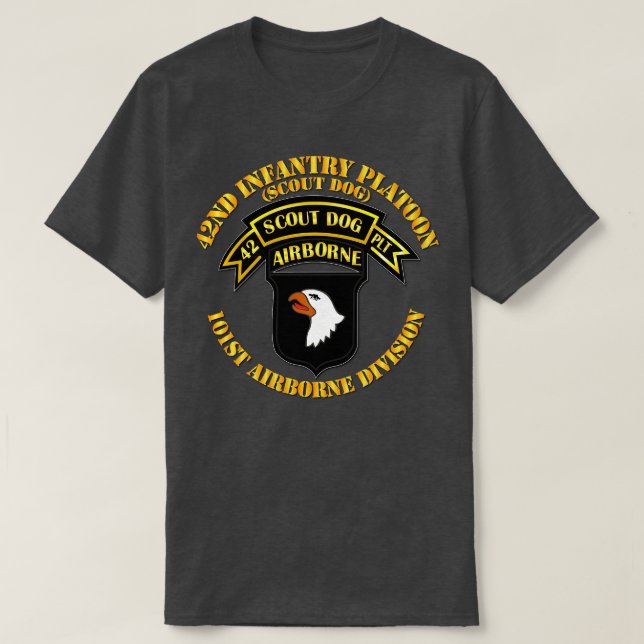 42:a fantry Platon Scout Hund Vietnam T Shirt (Design framsida)