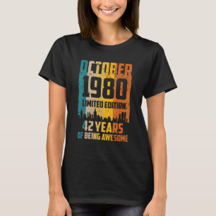 42:a födelsedagen 42 år Fantastisk sedan oktober 1 T Shirt