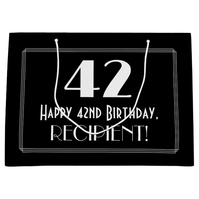 42:a födelsedagen: Art Deco Inspired Stil "42", Na (Framsidan)