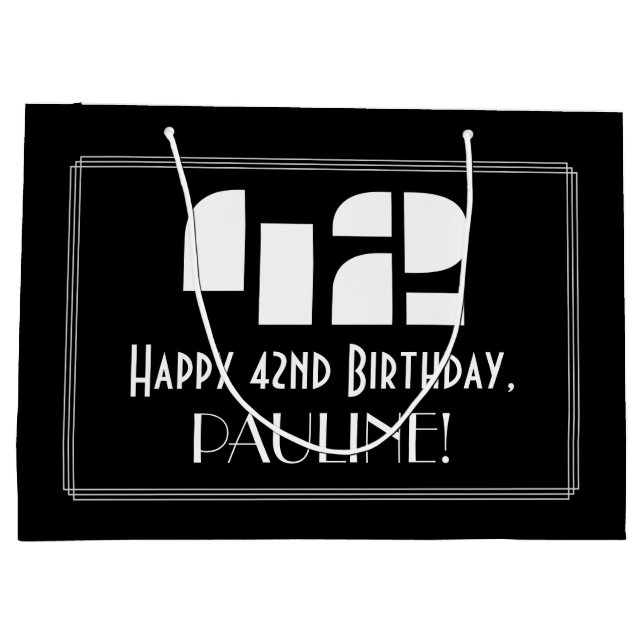 42:a födelsedagen ~ Art Deco Inspired Titta "42" + (Baksidan)