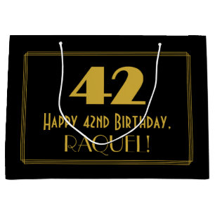 42:a födelsedagen - Art Deco Inspired Titta "42" o