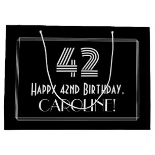 42:a födelsedagen - Art Deco Inspired Titta "42" o