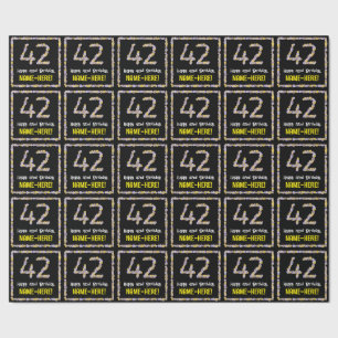 42:a födelsedagen: Blommigt Flowers Number, eget n Presentpapper