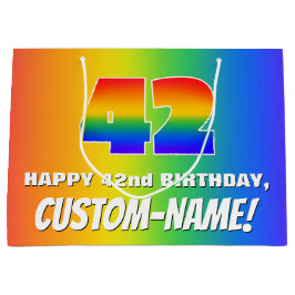 42:a födelsedagen: färgfull, Roligt Rainbow Mönste