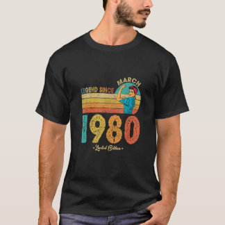 42:a födelsedagen mars 1980 Förklaring sedan 1980 T Shirt