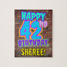 42:a födelsedagen ~ Roligt, Urban Graffiti Inspire