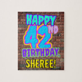 42:a födelsedagen ~ Roligt, Urban Graffiti Inspire Pussel