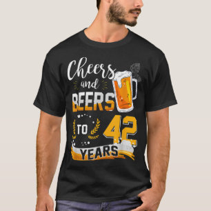 42:a födelsedagstjuren och Öl till 42 år, födda i T Shirt