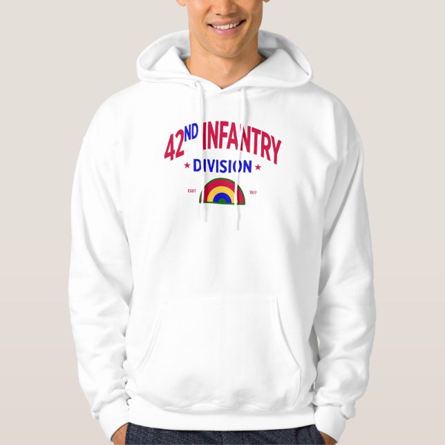42:a infanteriet "Rainbow" Division Hoodie (Framsida)