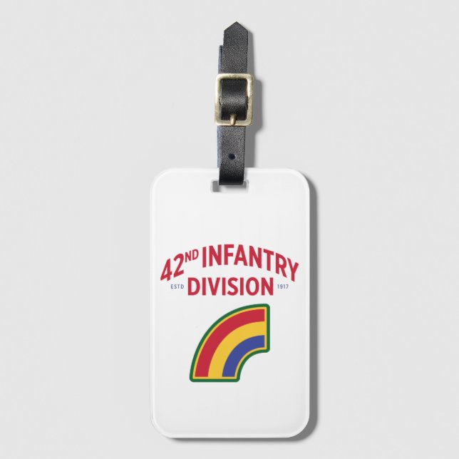 42:a Infantry Division Förenta Stater Bagagebricka (Framsida vertikal)