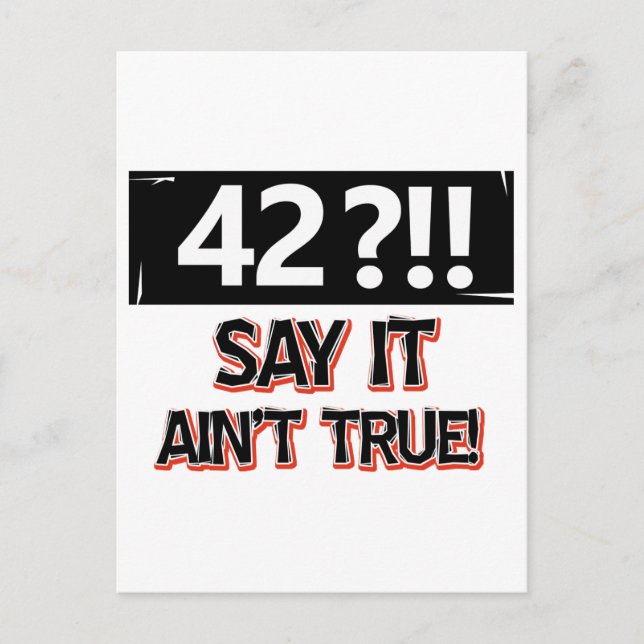 42 år gamla födelsedagsredskap vykort (Framsida)