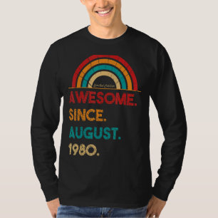 42 år gammal Fantastisk sedan augusti 1980 42:a fö T Shirt
