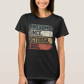 42 år gammal Fantastisk sedan oktober 1980 42:a få T Shirt