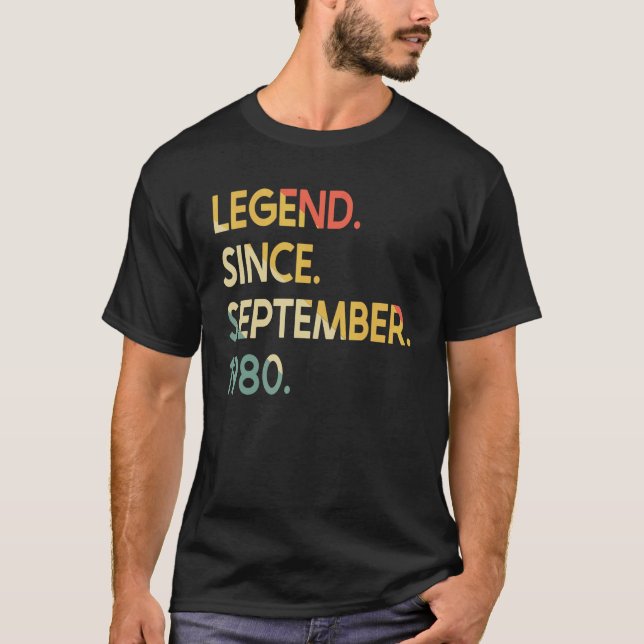 42 år gammal förklaring sedan september 1980 42:a  t shirt (Framsida)