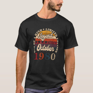 42 år gammal sjukdom sedan oktober 1980 42:a födse t shirt