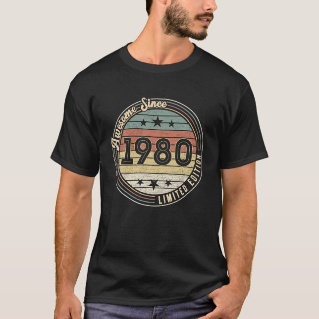 42-åriga födelsedagsklämmor Fantastisk 1980 Begrän T Shirt (Framsida)