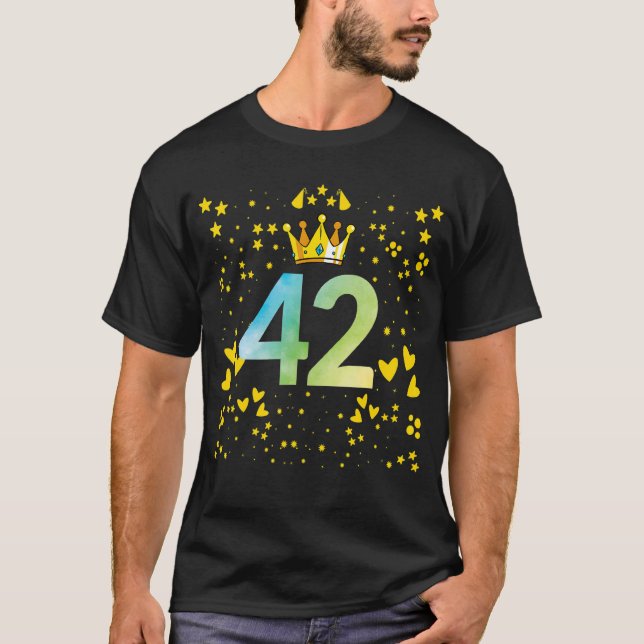 42-årsdag t shirt (Framsida)
