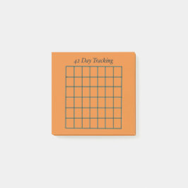 42 dagars spårare Orange - anteckningar Post-it Block