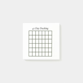 42 dagars spårare Vita anteckningar Post-it Block