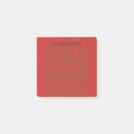 42 Day Tracking Sticky Note Post-it Block