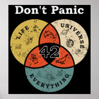 42 Dont Panic Life Universe All Hitchhike