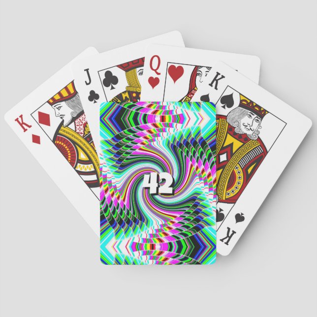 42 (du kan ändra numret) casinokort (Baksidan)
