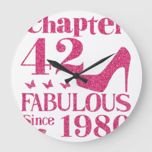 42:e födelsedag Kapitel 42 Fabulous sedan 1980 Stor Klocka