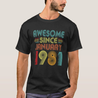 42:e födelsedagsidea Fantastisk sedan januari 1981 T Shirt