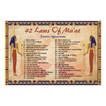 42 lagar om Maat - Positiva bekräftelser affisch