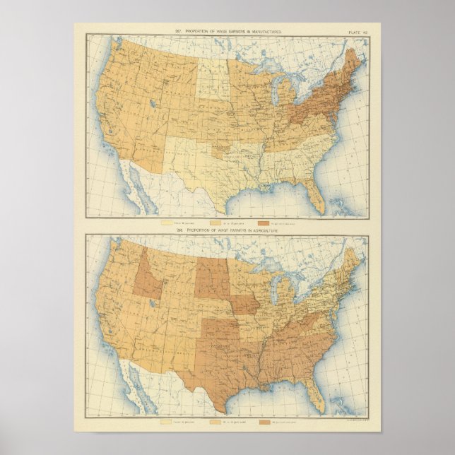 42 Löntagare, tillverkare, jordbruk Poster (Framsidan)