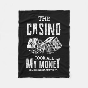 42.Lustigt kasinot tog alla mina pengar Poker Gamb Fleecefilt