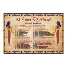 42 Maatlagar - Poster av Negativa bekännelser