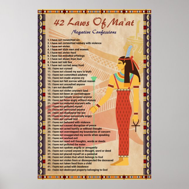 42 Morsa'at-lagar - Poster av Negativa bekännelser (Framsidan)