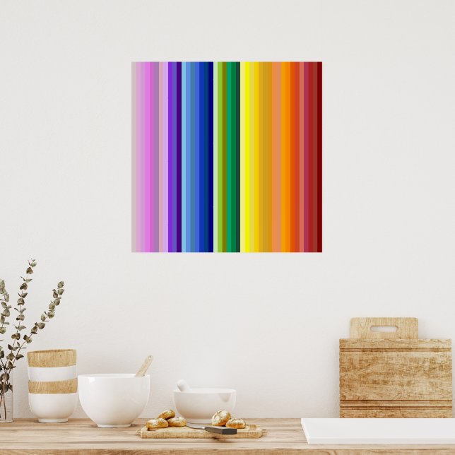 42 Rand Regnbågsspektrum Poster (Kök)
