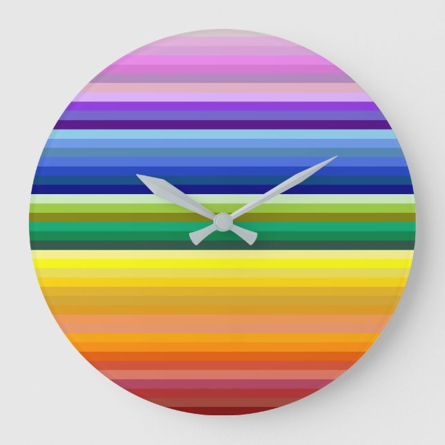 42 Rand Regnbågsspektrum Stor Klocka (Framsida)