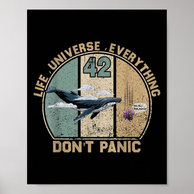 42 Svar På Livet Universum Och Allting Don' Poster (Framsidan)