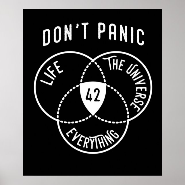 42 Svaret på Life Universe och allt TShi Poster (Framsidan)