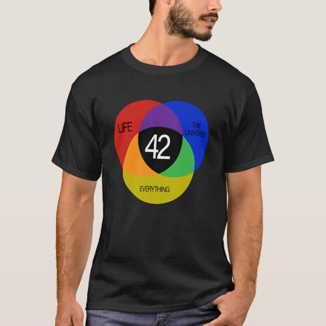 42 Svaret på livet för alla  T Shirt (Framsida)