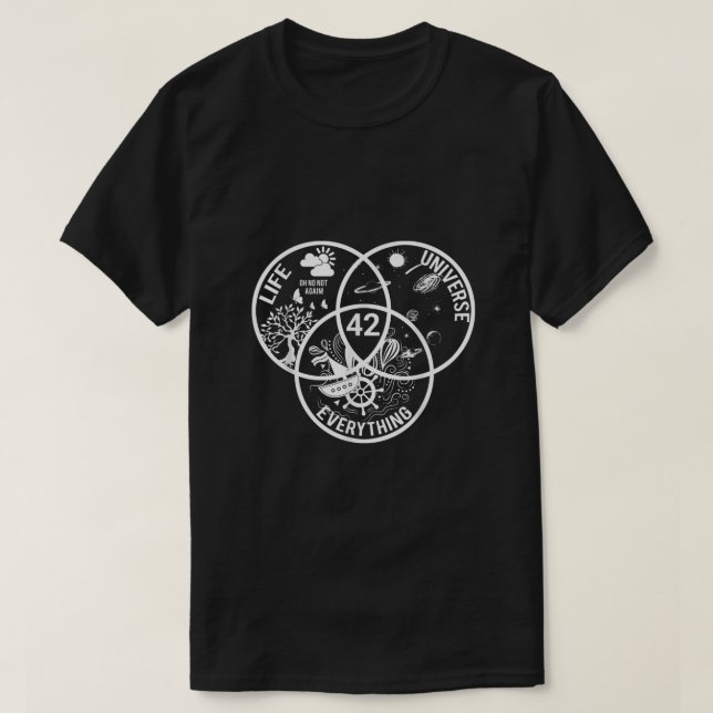 42 svaret på universums liv och allt t shirt (Design framsida)