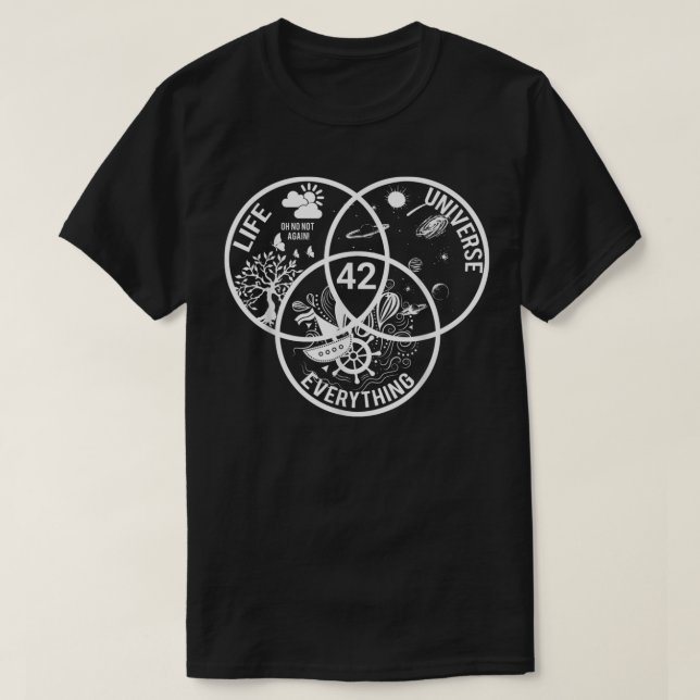 42 svaret på universums liv och allt t shirt (Design framsida)