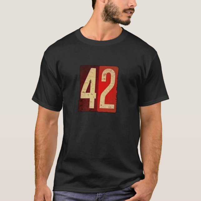 42 svaret till liv universum och allt t-shirt (Framsida)