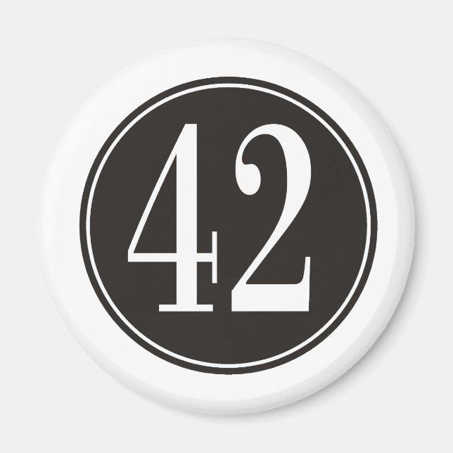 #42 Svart cirkel Magnet (Framsidan)